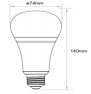 12W RGB + CCT LED-lamp