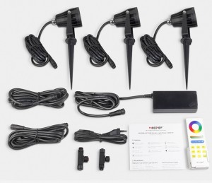6W RGB+CCT LED Garden Light+Power Cable Kit