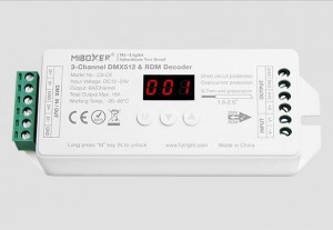 3-Channel Constant Voltage DMX512 & RDM Decoder