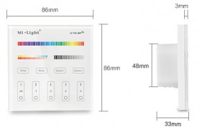 Milight Muurcontroller RGB+CCT 230V