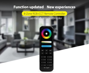 8-Zone RGB+CCT Remote Zwart