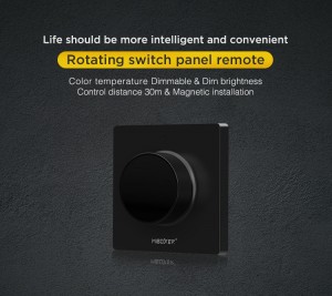 Rotating switch panel remote Zwart