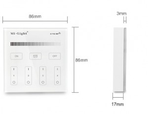 4-Zone Brightness Dimming Smart Panel Remote Controller