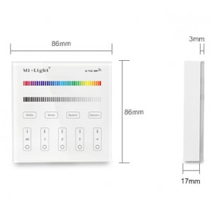 4-Zone RGB / RGBW Smart Panel Remote Controller