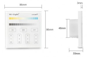 4-Zone CCT Stel Smart Panel Remote Controller