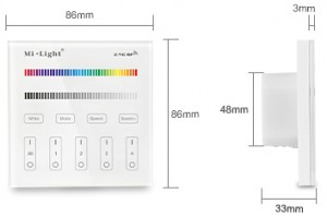 4-Zone RGB / RGBW Smart Panel Remote Controller