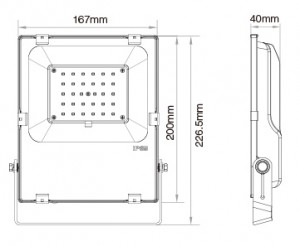 30W RGB + CCT LED Schijnwerper